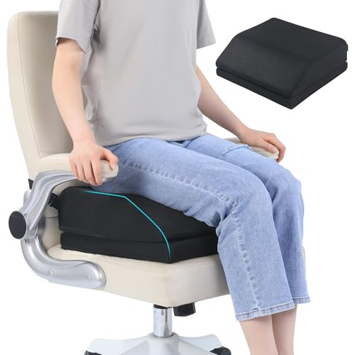 ROYALAY Adjustable Hip Cushion Post Surgery, Memory Foam Hip Replacement Recovery Aids with Strap and Anti-Slip Bottom, Chair Cushion for Long Sitting