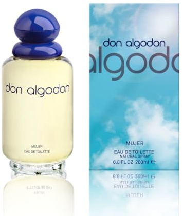 Don Algodón Eau de Toilette Mujer 200 ml | Perfume femenino con vaporizador | Fragancia floral y cítrica con vetiver | Clásico atemporal, elegante y fresco