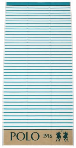 Kimbatex Textil Hogar Tienda Toalla de Playa Grande 86x165 cm 100% Algodón Egipcio – Suave, Absorbente y Resistente – Ideal Playa, Piscina y Vacaciones – Diseño Moderno Verano (Polo Verde)