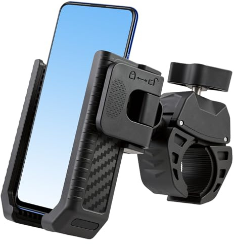 LuLobtg Universal Golf Cart Phone Holder, Heavy Duty Anti-Shake Handlebar Phone Mount, 360° Rotatable Cell Phones Clamp for Push Cart, Stroller, Bike, 4.5-7.0 Smartphones(black)