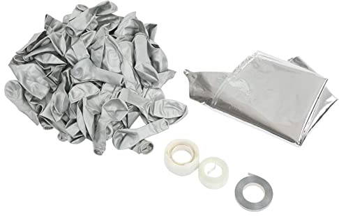 Changor Ballonggirland Kit Underbara Färgglada Latexballonger för Bröllopsfödelsedagsfester Naturmaterial 60st (Silver)
