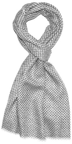 Lorenzo Cana Herrenschal 100% Kaschmir flauschig leichter Kaschmirschal Fischgrat Schwarz Weiss Naturfaser Herrenschal Männerschal 7859511