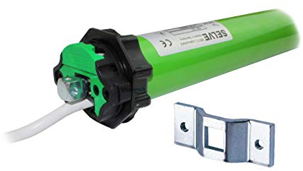 smarotech® Rollladen-Nachrüstset: Universal-Rohrmotor Selve SP2/20 inkl. Einbruchschutz durch patentierte SecuBlock, 4-Kant-Lager, Anschlusskabel und SW 60 Adapter. (SP 2/20 ohne SecuBlock)