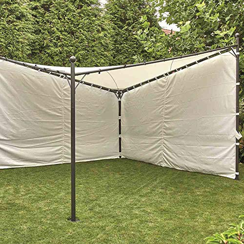 Siena Garden Set Seitenteile zu Pavillon BERLINO 400x400 cm weiß