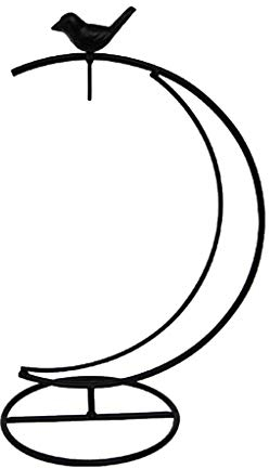 Tubayia Support de fleurs créatif en forme de lune en fer - Décoration de table pour la maison, le bureau