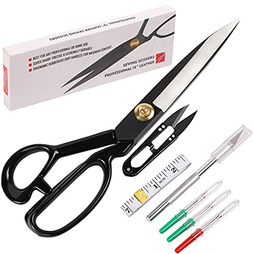Fabric Scissors,Professional Tailor Scissors 9 inch - Heavy Duty Sewing Scissors for Leather Cutting Industrial Sharp Shears Home Office Artists Students Tailors Dressmakers
