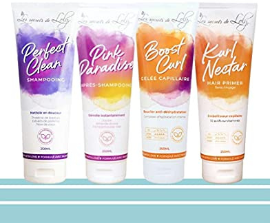Les Secrets De Loly Paradise Box, enthält Shampoo, Nach-Shampoo, Grundierung, Haargel