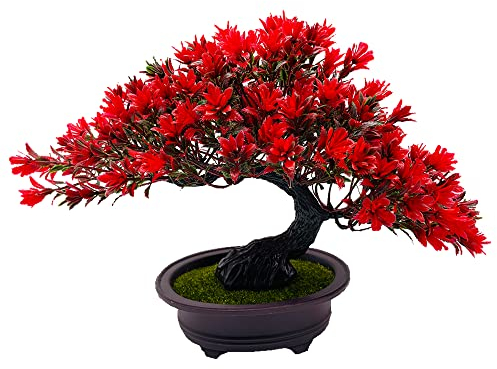 Fycooler árbol de Bonsai en la decoración de Plantas Artificiales de pote Künstliche Bonsai-Baum Pflanzen,bonsái de Pino Feng Shui japonés para la Oficina/hogar y Decoración Interior de Jardín Zen