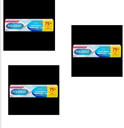 Polident Adesivo per Protesi Dentali, Gusto Neutro, 70g 3 Pezzi