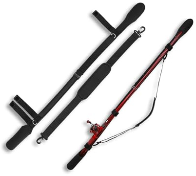 Veluxora Angeltasche Rutentasche, Tragbare Angelrutentasche Angelrute Protector, Verstellbarer Neopren Rutenschutz, Spitzen Und Schaftschutz (Schwarz, 120-160cm(47in-63in))