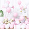 Unisun Luftballons Rosa und Weiß, 60Stück 12Zoll Ballons Pastell Macaron Baby Rosa Weiß Latex Luftballon Mädchen Frauen Kinder Geburtstag Ballon Hochzeit Taufe Babyparty Gender Reveal Party Dekoration