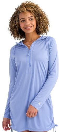 HUK Womens Pursuit Coverup Dress, Performance Fishing Dress, Lightning Sky, Large