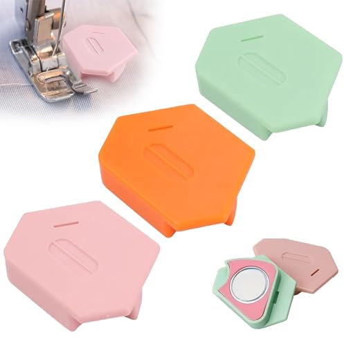 Polygonal Magnetische Nähführung, 3 Stück Säumerführung mit Skala, Magnetische Nahtführung, Magnetischer NahtfüHrer, magnetische Nähführung, Saumführung, für präzise Näharbeiten