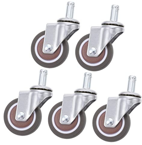 HOMSFOU 5pièces Roulettes Pivotantes Silencieuses Pour Chaise Roulettes Pour Meuble Poulies Silencieuses Pour Bureau