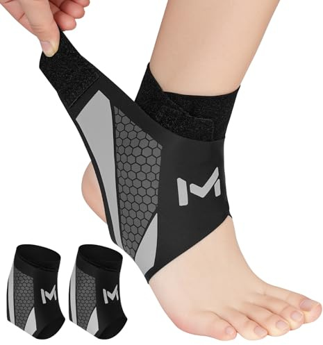 Beugo Fotledsbandage, ankelbandage för kvinnor och män, fotledsbandage fotled, justerbart fotbandage, ankelbandage för sport som fotboll, fitness och jogging (stil B, en storlek)