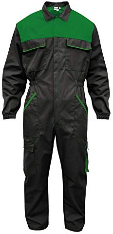 Tuta Da lavoro Multitasche (Grigio / Verde, M)