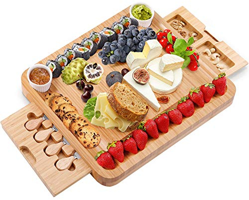WSHA Tagliere di Formaggi Carne Salumi Tagliere Vassoio da Portata Piatto di Formaggi per l'inaugurazione della casa Natale Compleanno Regali per Feste di Matrimonio