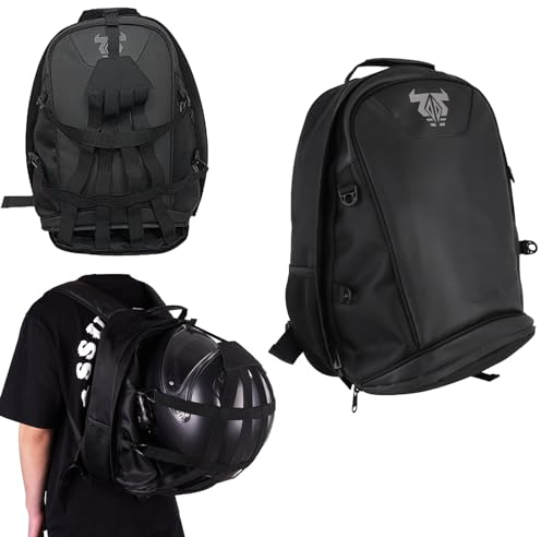 AnXin Sacoche de siège arrière de Moto, Sac de Queue de Moto étanche pour Casque, Sac à Bagages, Sac à Dos Multifonctionnel en Tissu Oxford pour Rangement de Casque, 70 litres