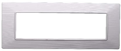 PLACCHE IN TECNOPOLIMERO SATINATE COMPATIBILE CON SERIE PLANA 2-3-4-7 MODULI ETTROIT COLORI ASSORTITI (7 MODULI, BIANCO)