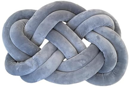 rockible Almohada con Forma de Bola de Nudo, cojín para Respaldo de sofá, Cojines Decorativos, Alfombrilla Creativa para Ventana, cojín para el Suelo para, Gris Claro