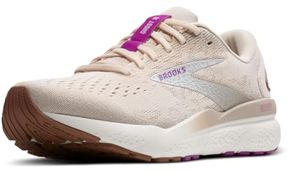 Brooks Scarpe da Corsa Ghost 16 da Donna, Larghezza Larga, Mandorla Pesca/Cocco/Viola, 40 EU