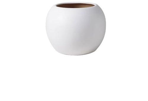 sjdoPulse Vaso per Fiori Vaso per Fiori in Ceramica Extra,Large Bianco Grande Sfera Rotonda Ornamenti Creativi per La Casa Piantare Alberi E Vasi per Fiori Vasi per Piant