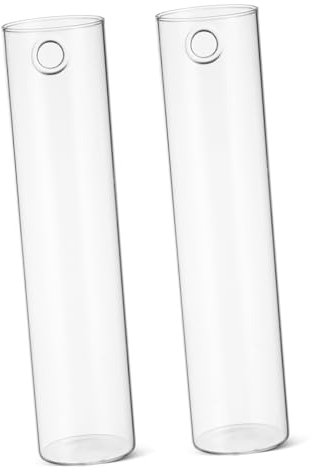 Sosoport 2stücke Glas Wandpflanzgefäße Hängend Klare Zylindrische Vasen Für Zimmerpflanzen Wandbehang Mit Durchsichtigen Terrarien Innenbereich Pflanzhalter Aus Glas