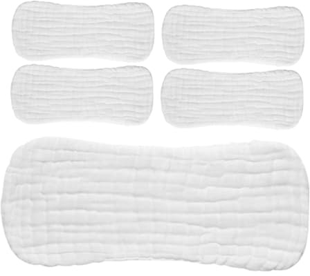 PACKOVE Pannolini in Cotone per Ragazzo Ragazza 5 Pezzi, Morbidi e Traspiranti, Taglia Piccola 35x15cm, Adatti a Ragazzo Ragazza 0-3 Mesi Vestibilità Confortevole e Protezione