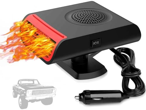 Leaflai Car Heater 12V- 150W Portable Auto Heater That Plug-into Cigarette Lighter Car Defroster 2 in-1 Heating/Cooling Mini Car Demister for Small Vehicles