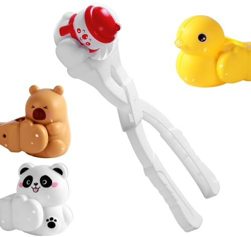 Clips Para Hacer Bolas De Nieve: Molde De Arroz Con Pato, Herramienta Para Moldear Hielo De Carpincho De Dibujos Animados, Con 4 Cabezales, Herramienta De Moldeo Para Invierno | Actividades Al Aire Li