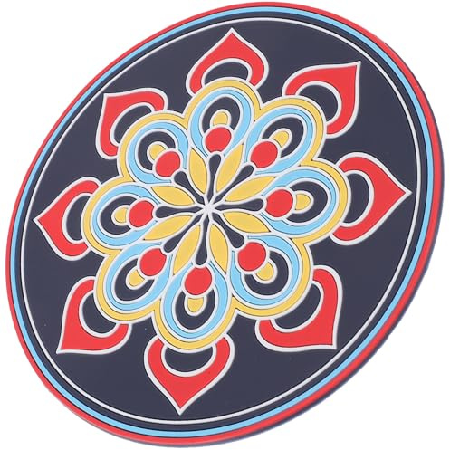 GAROZATION Tappetino Stampa Elegante per Ciotola Sonora in Pvc da Meditazione Portatile e Protettivo per Ciotole Sonora di Cristallo la Meditazione