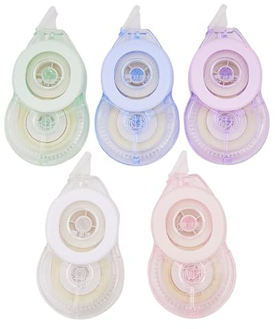 Cinta correctora de color beige suave para cobertura de errores ocultos, ergonómica, cómoda, materiales amigables, diseño portátil, color natural, cinta correctora oculta, escritura suave, mango