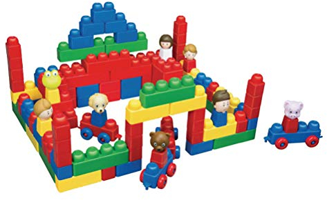 Tutor Blocks Meine ersten Magnetbausteine Serie 501 Baustein- und Figurenpaket 100Stück Kleinkind Lernbausteine Babyspielzeug Motorikspielzeug ab 6 Monate