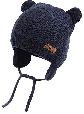 DRESHOW Bonnet Bébé Fille Garçon - Hiver Bébé Doux Mignon Cap pour Tomber
