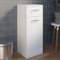 Affine White Bathroom Laundry Basket Bathroom Storage Cabinet Unit with Drawer White Gloss Soft Close Door Modern Furniture MDF 30x30x 76.6cm