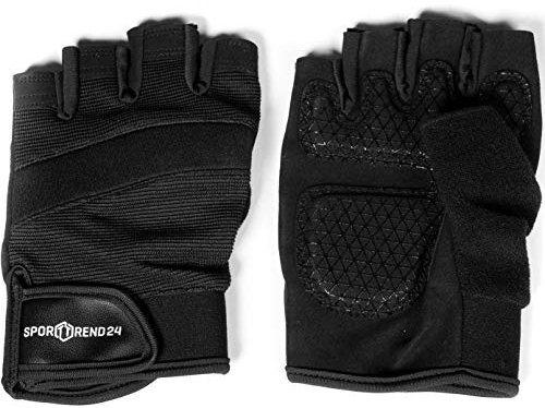 Sporttrend 24 - Trainingshandschuhe in XS, S, M, L, XL | | Fitnesshandschuhe Sporthandschuhe Gewichtheben Handschuhe (Schwarz, XL)
