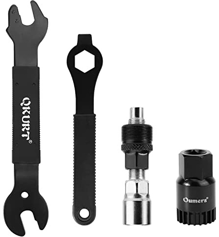 Oumers Bike Bicicletta Ciclo estrattore pedivella, Chiave per Pedale della Bici +estrattore per pedivella +rimozione del Movimento Centrale +Chiave per Chiave da 16 mm