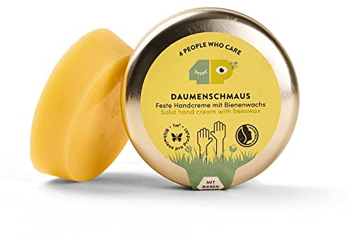 4people BIO Handcreme · Feste Handcreme für sehr trockene Hände · Für Männer & Frauen · Bienenwachs Handcreme Bio Naturkosmetik · Beanspruchte & rissige Kletter, Handwerker & Arbeiterhände · 30g Dose