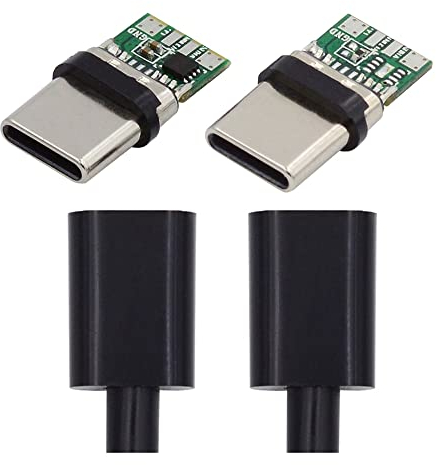 NFHK 2set FAI DA TE OEM 24pin Connettore Spina USB Tipo C Maschio a USB-C Maschio 100W PD USB2.0 Dati con Copertura Alloggiamento