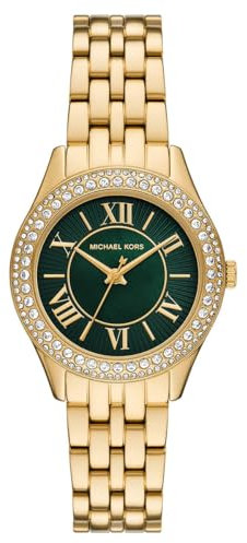 Michael Kors Damenuhr Harlowe 3-Zeiger-Werk Edelstahl goldfarben, MK4870