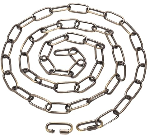 Chandelier Chain 6/10/15 Feet SANGLE SOPFFY Light Fixture Chain for Chandelier or Swag Light Fixtures,Lighting Chain Extension with Link Locks, Plant Hanging Chain(Bronze, 6 Feet)