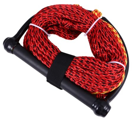 Cabilock Cuerda para Esquí Acuático Mango Negro Cuerda de Wakeboard de 1 Sección Tubo de Remolque Resistente para Deportes Acuáticos Adecuado para Kneeboard y Color Aleatorio