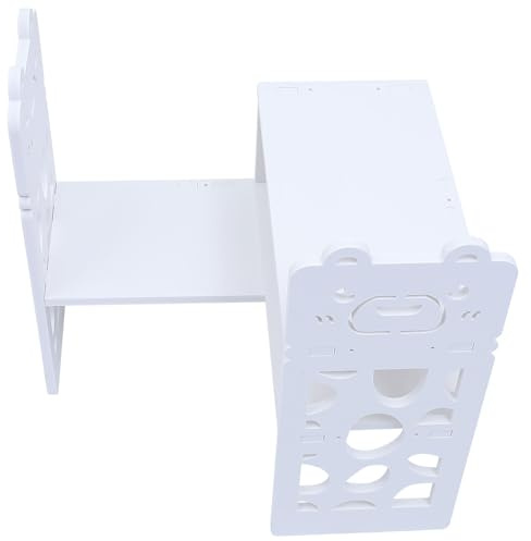 Toyvian Étagère de Rangement Petite Bibliothèque Blanche pour Livres et Dossiers, Support de Rangement de Table Multifonction pour Bureau, Chambre et Salon, Organisateur de Livres Compact