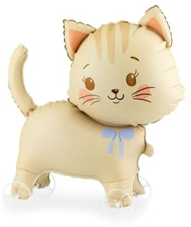Globo de aluminio Gato sobre ruedas, 61 x 65 cm (para llenar con aire)