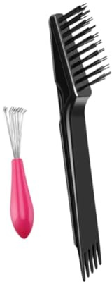 Artibetter Set de Nettoyage Design Ergonomique en Pp et Acier Inoxydable, Outil Nettoyage Complet de Peignes à Griffes pour Cheveux à Domicile Salon