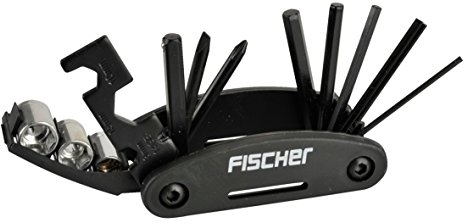 FISCHER,85514,Multifunktionswerkzeug, AA814-teilig, Uni, Schwarz