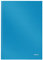 Leitz A4 Notizbuch kariert, 160 Seiten, 80 Blatt FSC zertifiziertes 80 g/m² Papier, Stabiler, kratzfester Hardcover-Einband, Für Büro, Schule oder als Tagebuch, Solid Serie, Hellblau, 46640030