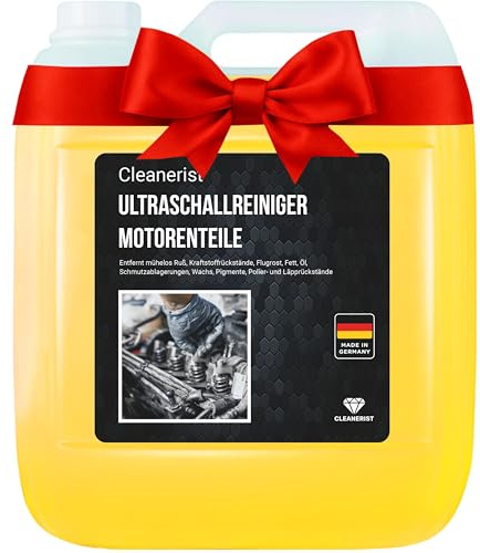 Tvålblås 10 l ultraljudsrengörare, koncentrat (1:10) för verkstad, motordelar och förgasare – tar bort fett, olja och smuts – ultraljudsbad också för tätningar, kolvar, ventiler, injektionsmunstycken