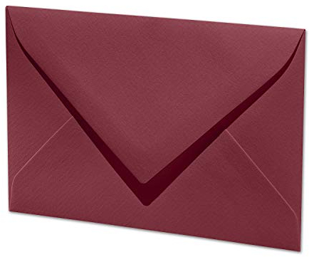 ARTOZ 25x DIN C7 kleine Briefumschläge - Rot (Weinrot) 110 x 75 mm - 100 g/m² Mini Umschläge für Hochzeit Geburtstag Weihnachten Party Geschenkkärtchen - Serie 1001