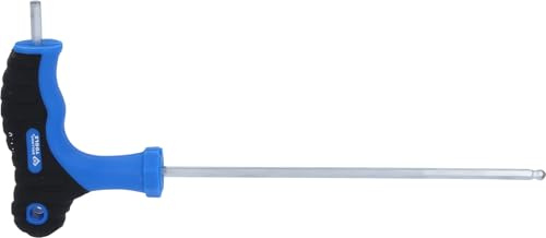 BRILLIANT TOOLS BT041004 Jeu de clés mâles coudées 6 pans creux à tête sphérique à poignée en T 4,0 x 150 mm [Powered by KS TOOLS]